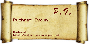 Puchner Ivonn névjegykártya